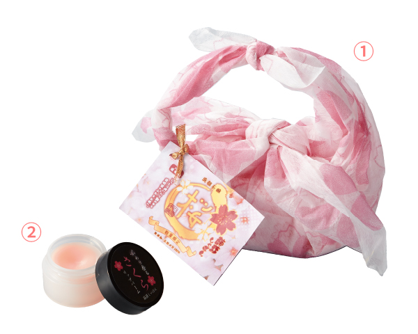 ① 數量限定櫻花香皂80g (2) 蒟蒻香皂6g