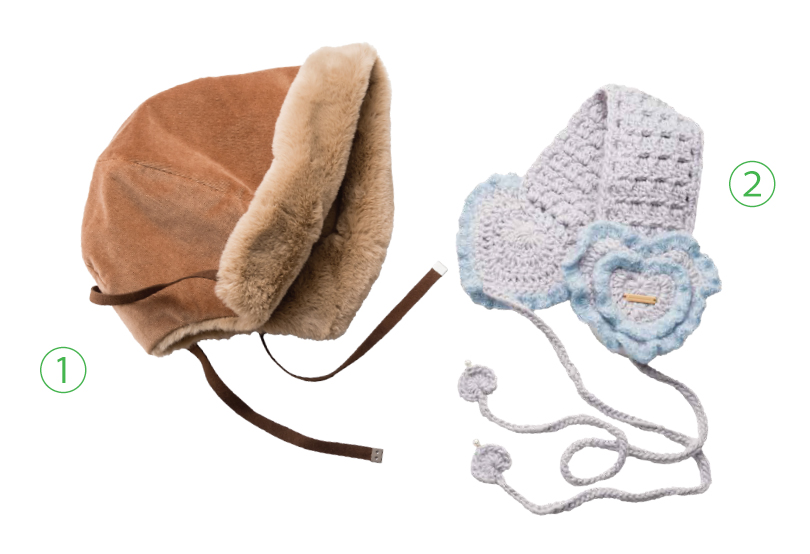 ①OVERRIDE OGC VELVETEEN BONNET SG ②kaorinomori アリーヘアバンド